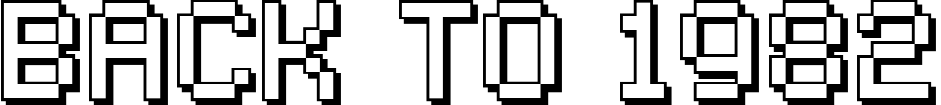 Back to 1982 font sample