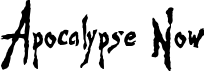 Apocalypse Now font sample