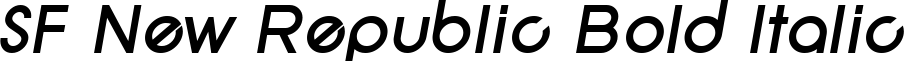 SF New Republic Bold Italic