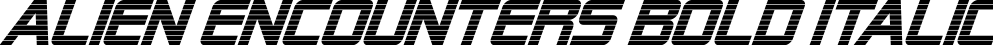 Alien Encounters Bold Italic