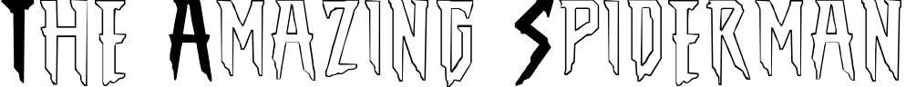 The Amazing Spiderman font sample