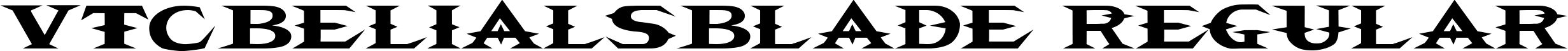 VTCBelialsBlade Regular font sample