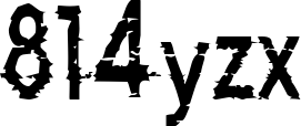 814yzx font sample