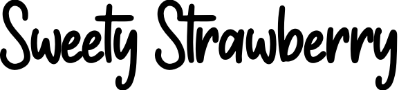 Sweety Strawberry font sample