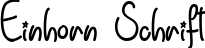 Einhorn Schrift