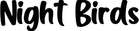 Night Birds font sample