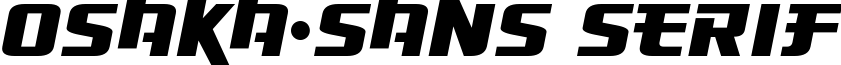Osaka-Sans Serif font sample