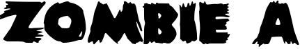 Zombie A font sample