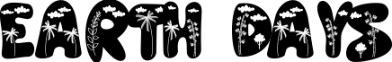 Earth Days font sample