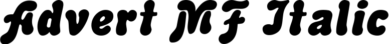 Advert MF Italic font sample