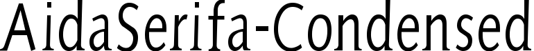 AidaSerifa-Condensed font sample