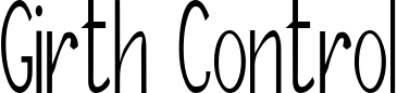 Girth Control font sample