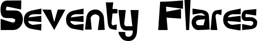 Seventy Flares font sample