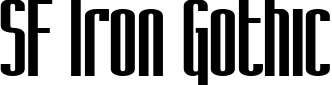 SF Iron Gothic font sample