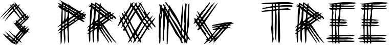 3 Prong Tree font sample