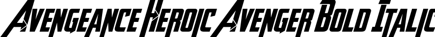 Avengeance Heroic Avenger Bold Italic