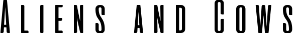 Aliens and Cows font sample