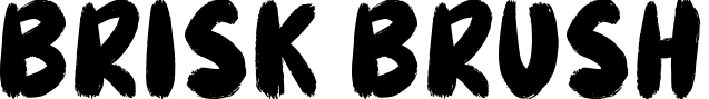 Brisk Brush font sample