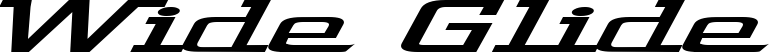 Wide Glide font sample