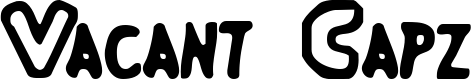 Vacant Capz font sample
