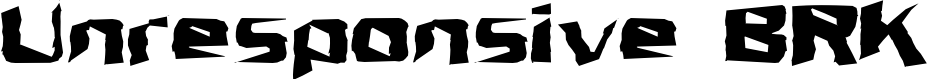 Unresponsive BRK font sample