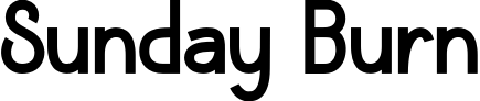 Sunday Burn font sample