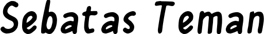 Sebatas Teman font sample