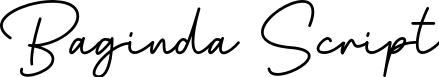 Baginda Script font sample