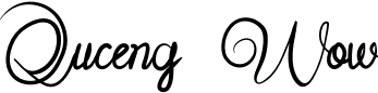 Quceng Wow font sample