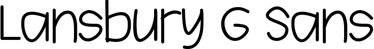 Lansbury G Sans font sample