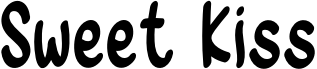 Sweet Kiss font sample
