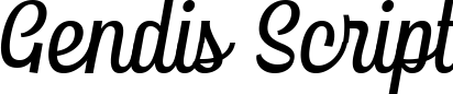 Gendis Script font sample