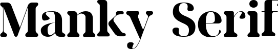 Manky Serif font sample