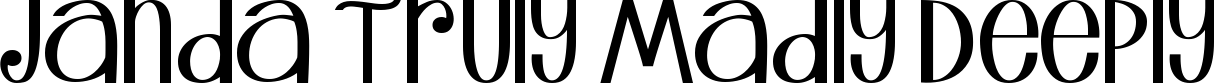 Janda Truly Madly Deeply font sample