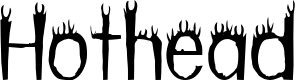 Hothead font sample