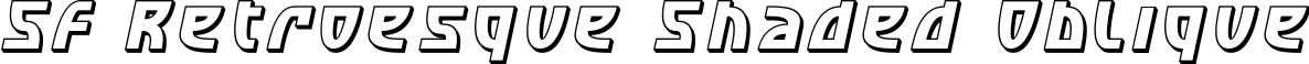 SF Retroesque Shaded Oblique