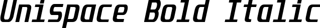 Unispace Bold Italic