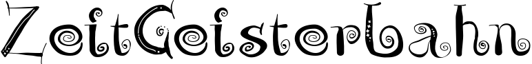 ZeitGeisterbahn font sample