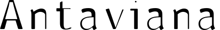 Antaviana font sample