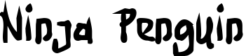 Ninja Penguin font sample