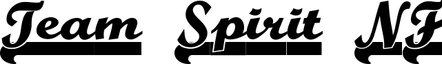 Team Spirit NF font sample