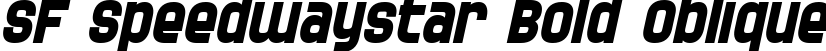 SF Speedwaystar Bold Oblique