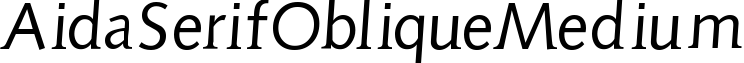 AidaSerifObliqueMedium