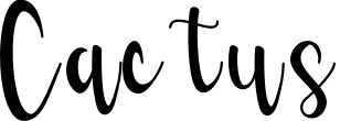 Cactus font sample