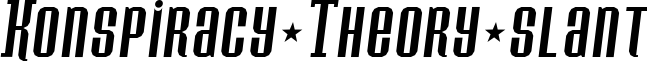 Konspiracy Theory slant